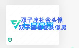 双子座社会头像 双子座社会头像男